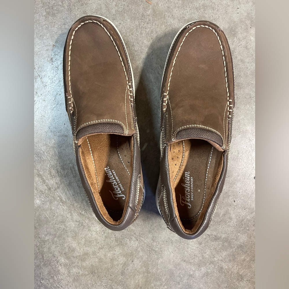 Florsheim Lakeside Brown Moc Toe Slip On Shoes 11391-200 Men’s Size 8